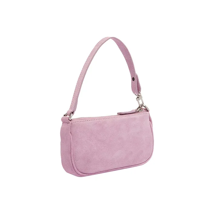 By Far Mini Rachel Leather Shoulder Bag Baguette Bag Tubas Women's Purple-2