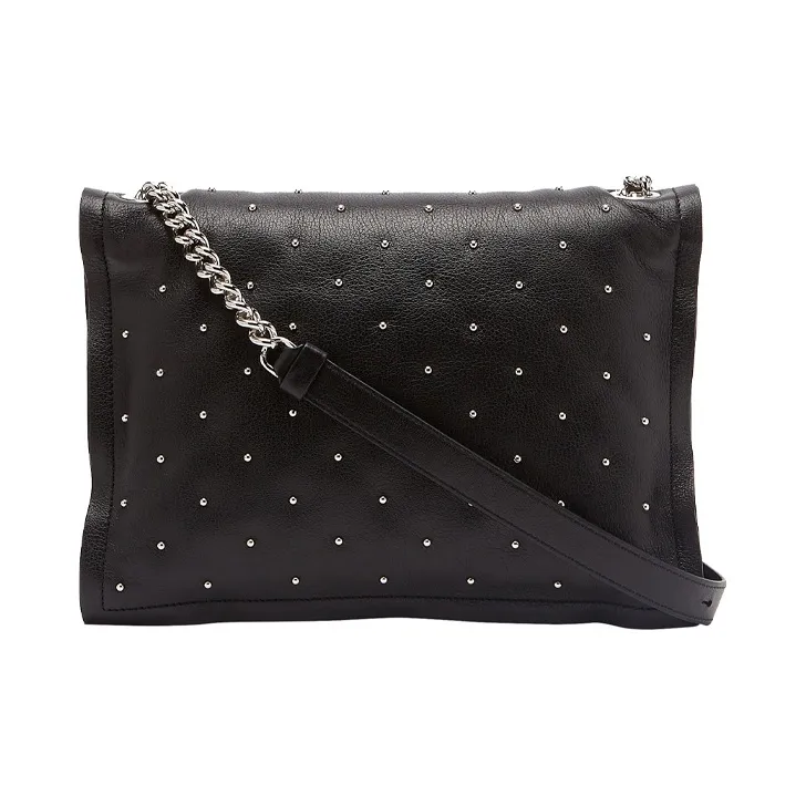 FERRAGAMO Viva Italian Cowhide Pillow Bag Shoulder Bag Crossbody Bag Small Size Women's Black-2