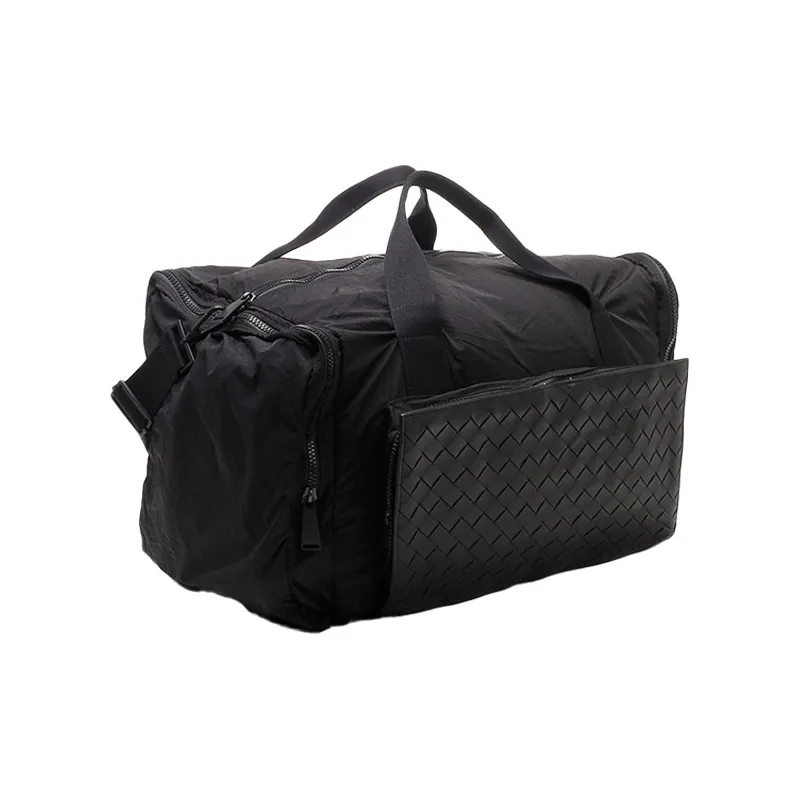 Bottega Veneta Leather Travel Bag Men's Black-1