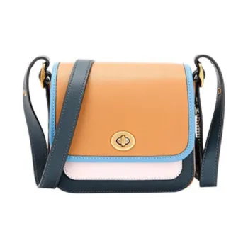 COACH Rambler Leather Crossbody Bags Shoulder Bags Women's Brown Green & Multicolor