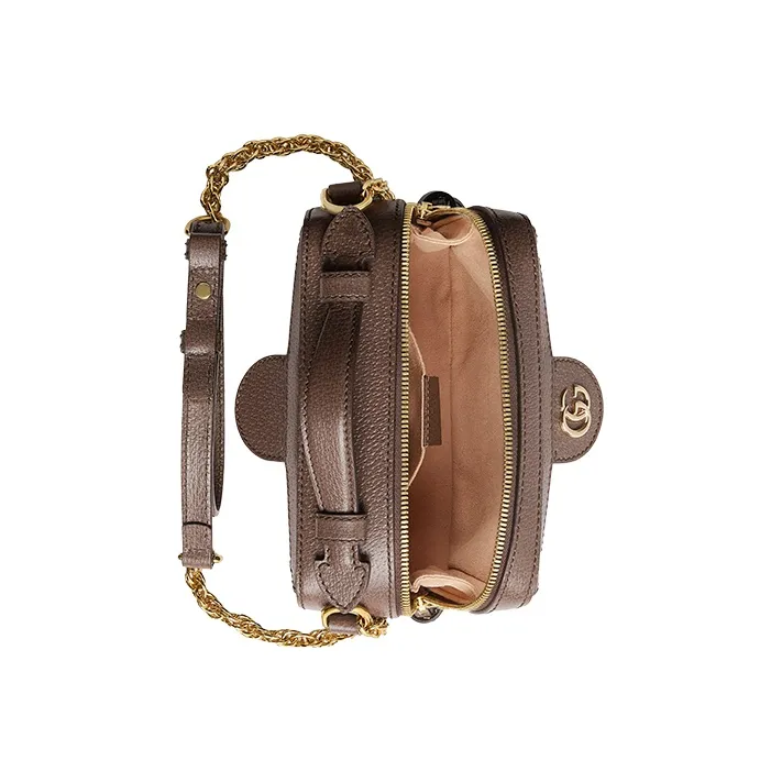 GUCCI Canvas With Leather Camera Bag, Box Bag, Handbag, Shoulder Bag, Crossbody Bag Mini Women's Ebony-6