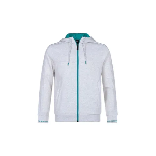 HUGO BOSS Jackets Men Turquoise Color