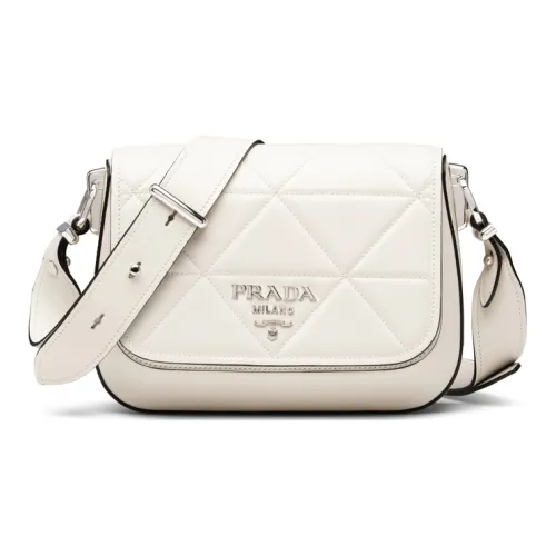 PRADA Spectrum Leather Crossbody Bags Shoulder Bags Women's Chalk White
