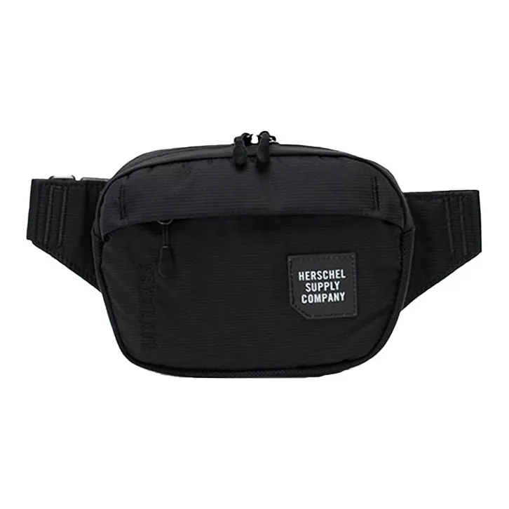 Herschel Nylon Fanny Pack Shoulder Bag Crossbody Bag Small Size Unisex Black-0