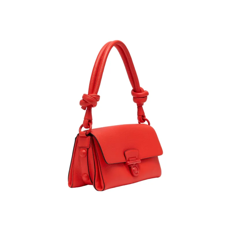 FERRAGAMO GLAM Cow Leather Shoulder Bag, Handbag, Shoulder Bag Women's Red-2