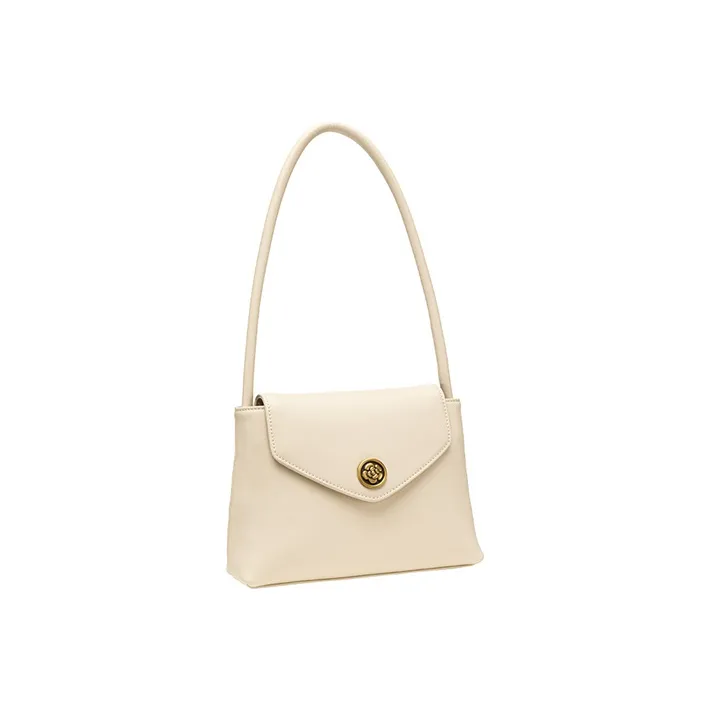 VANESSA HOGAN Cow Leather Handbag, Shoulder Bag Regular Women's Ecru-1