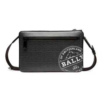 BALLY Canvas One Shoulder Handbag Crossbody Bag Regular Men's Black