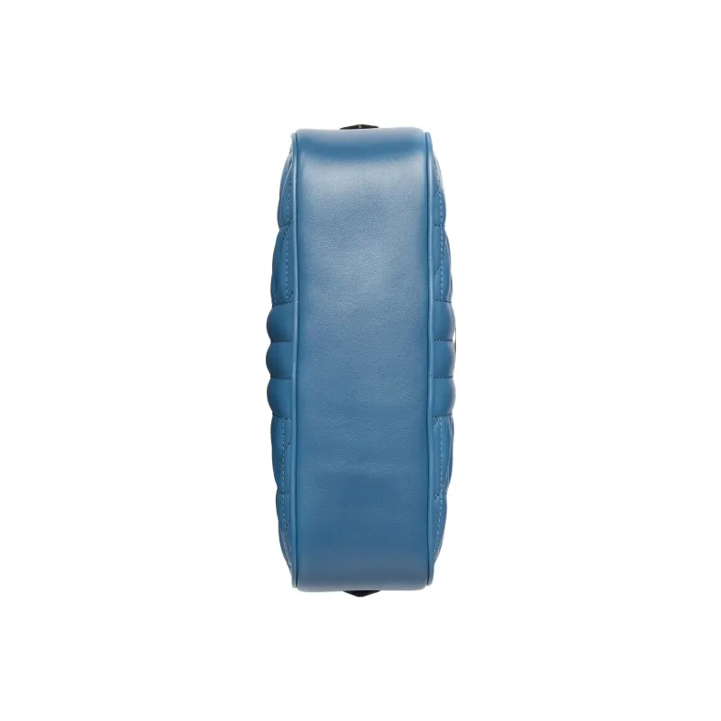 GUCCI GG Marmont Leather Camera Bag, Shoulder Bag, Crossbody Bag Women's Blue-7
