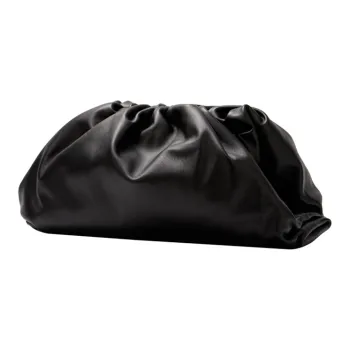 Bottega Veneta POUCH Cloud Bag Soft Calfskin Clutch Large Size Women's Black