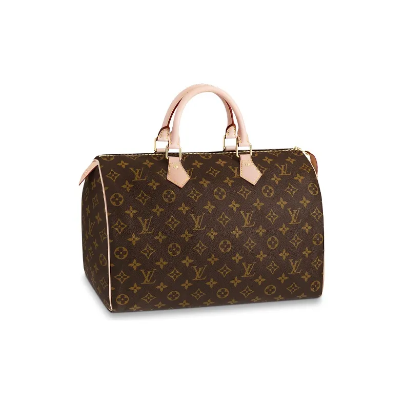 LOUIS VUITTON Speedy Canvas With Leather Pillow Bag Handbag 35 Women's Brown-0