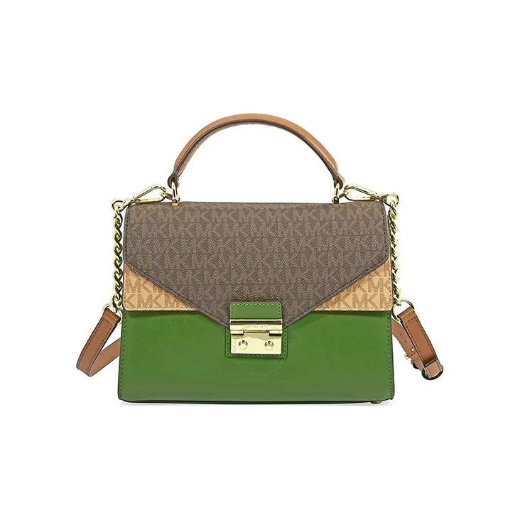 MICHAEL KORS MICHAEL KORS Handbag Collection Sloan Cow Leather Shoulder Bag Crossbody Bag Handbags Women's Green-0