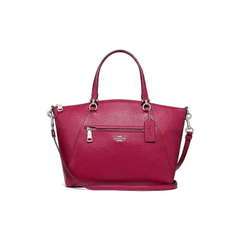 COACH Litchi Grain Leather Dumpling Bag, Shoulder Bag, Crossbody Bag, Handbag Medium Size Women's Tomato Red