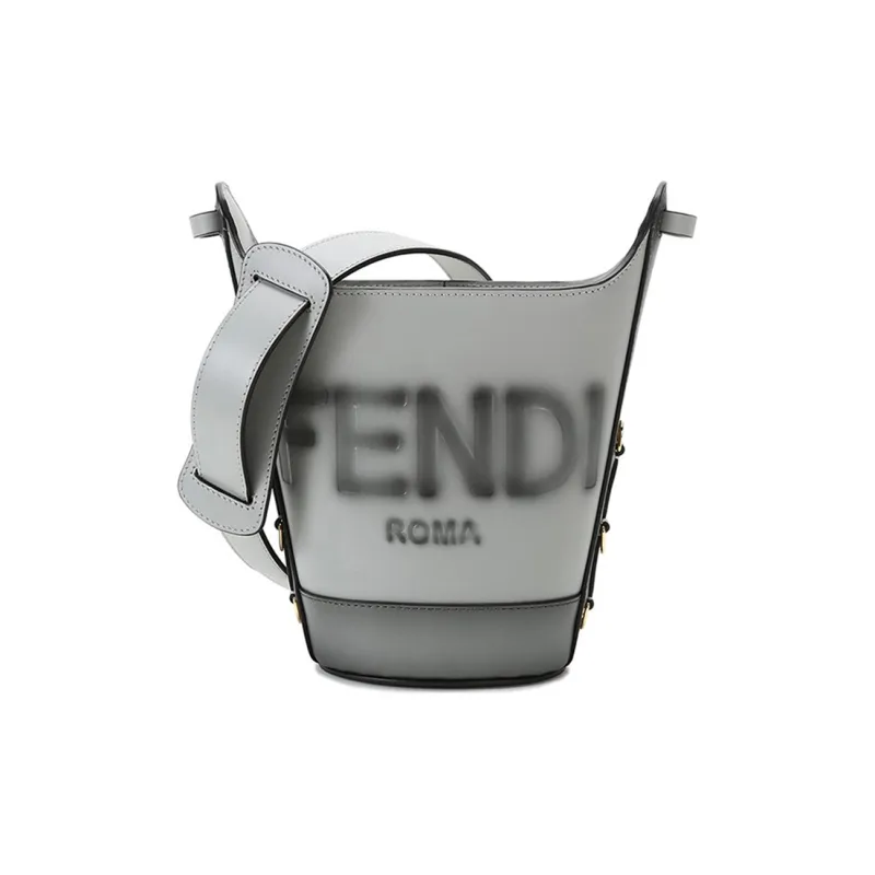 FENDI Cow Leather One Shoulder Handbag, Crossbody Bag Regular Women's Gray-0