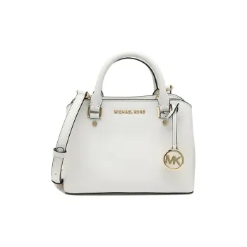 MICHAEL KORS MICHAEL KORS Luggage Collection Leather Crossbody Handbag Medium Size Women's White