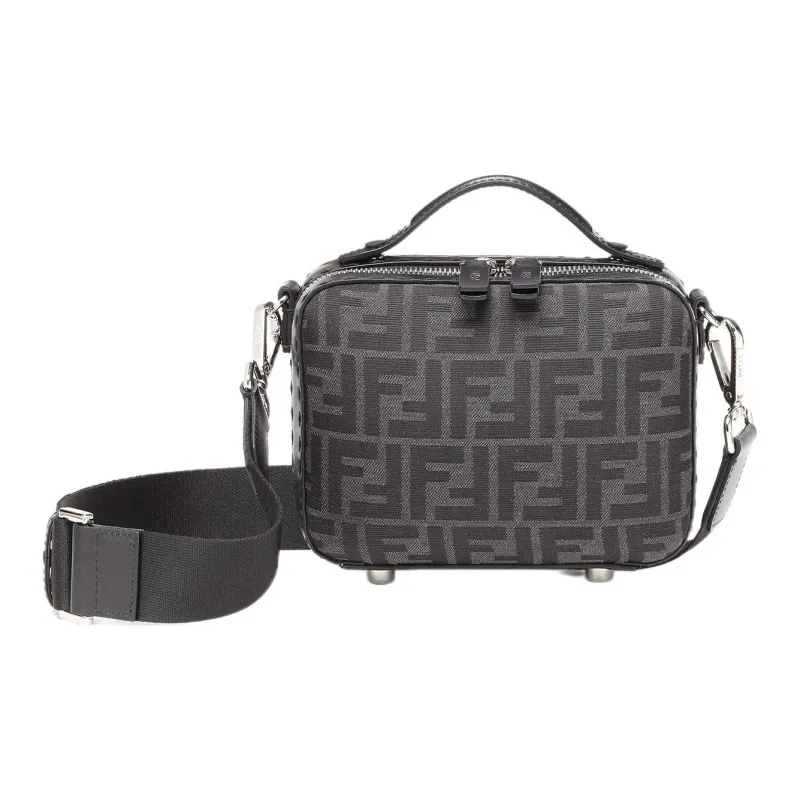 FENDI Polyester Travel Bag Mini Men's Gray-0