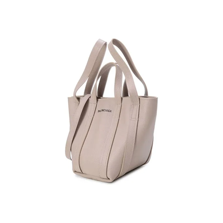 Balenciaga Cow Leather Tote Bag Shopping Bag Portable Crossbody Bag Shoulder Bag Regular Women's Taupe-2