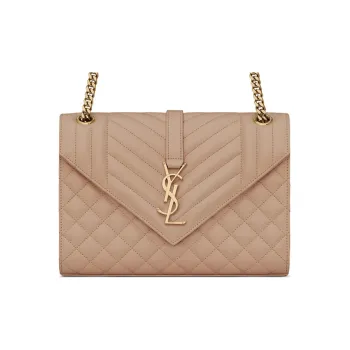 SAINT LAURENT Matelassé Envelope Medium Shoulder Bag