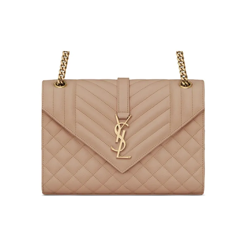 SAINT LAURENT Matelassé Envelope Medium Shoulder Bag-0