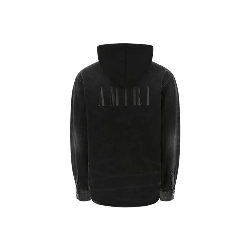 AMIRI Denim Hooded Overshirt-1