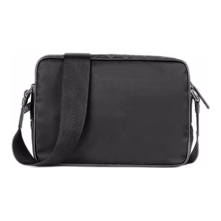 PRADA Saffiano Nylon Leather Shoulder Bag Men's Black-1