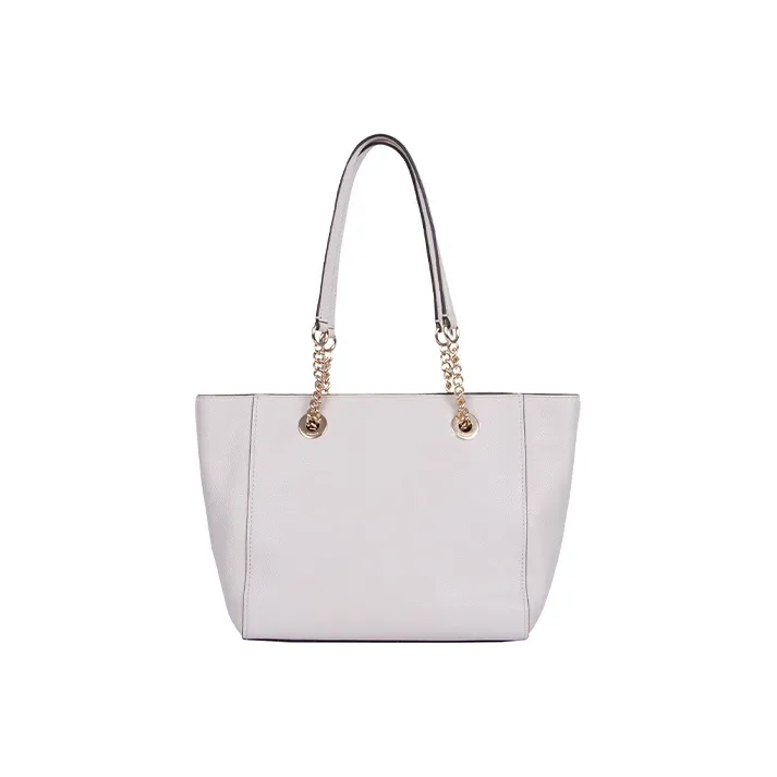 COACH Turnlock Cow Leather Tote Bag Shopping Bag Shoulder Bags Handbags Medium Size Women's White-3