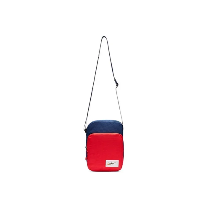 Nike Heritage Polyester Shoulder Bag, Crossbody Bag Regular Unisex Dark Blue/Red-5