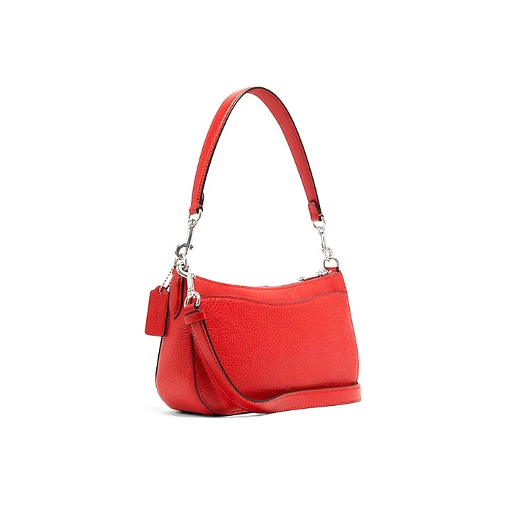 COACH Georgie Leather Shoulder Bag, Crossbody Bag Medium Size Women's Red-2
