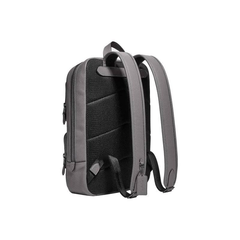 COACH Gotham Leather Laptop Backpack Large Size Men's Gray-1