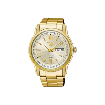 SEIKO Series 5 Automatic Mechanical Movement Stainless Steel Strap Watch Men's Watches Gold Dial
