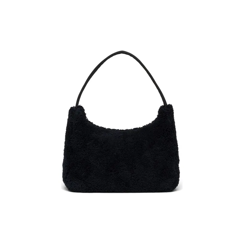 PRADA Re Edition Terry Fabric Shoulder Bag Handbag Shoulder Bag Women's Black-4