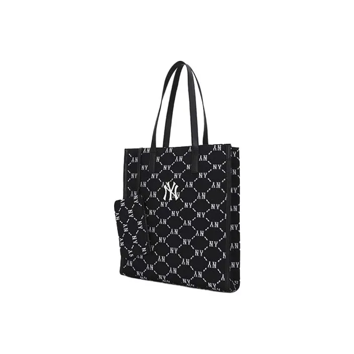 MLB Monogram Collection Polyester Combo Bag Tote Bag Shopping Bag Shoulder Bag Handbag Regular Women's Black-0