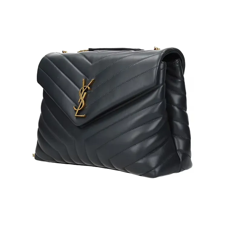SAINT LAURENT LOULOU Leather Chain Crossbody Bag, Shoulder Bag Medium Size Women's-1