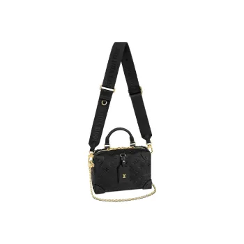 LOUIS VUITTON Petite Malle Souple Monogram Empreinte Black