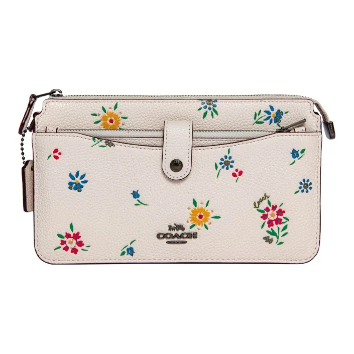 COACH Noa Pop-Up Leather Small Square Bag Shoulder Bag Crossbody Bag Small Size Women's White-0