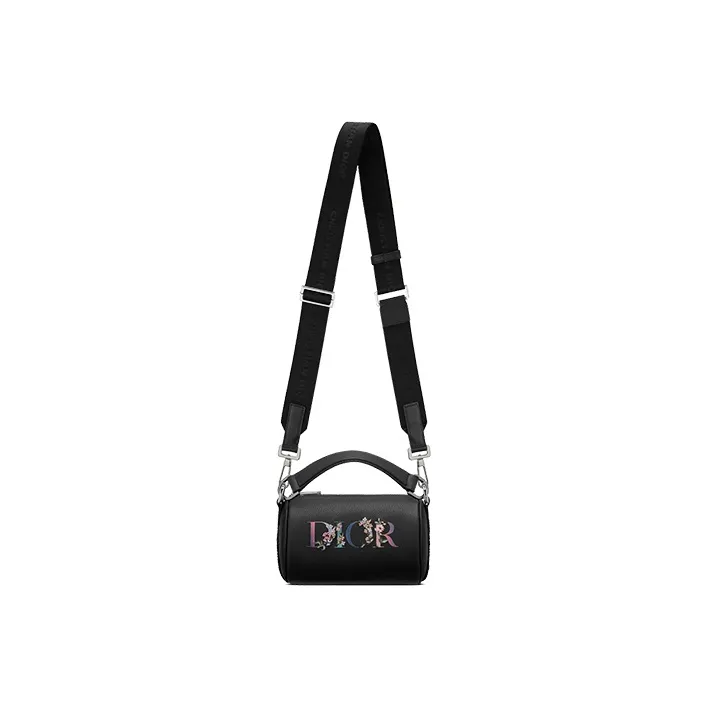 DIOR Grained Calfskin Wheeled Bucket Bag Shoulder Bag Crossbody Bag Mini Men's Black-2