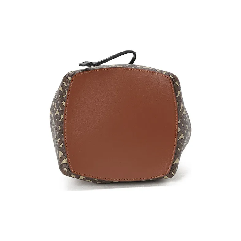 Burberry Fabric Bucket Bag, Crossbody Bag, Shoulder Bag, Handbag Trumpets Women's Brown-2