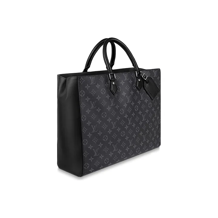 LOUIS VUITTON Canvas Bag, Handbag, Handbag Men's Black-2