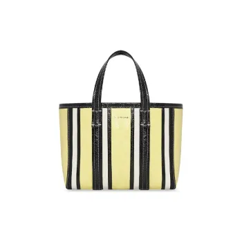 Balenciaga Barbes Lambskin Tote Bag Shopping Bag Handbag Shoulder Bag Crossbody Bag Small Size Women's Black/Yellow