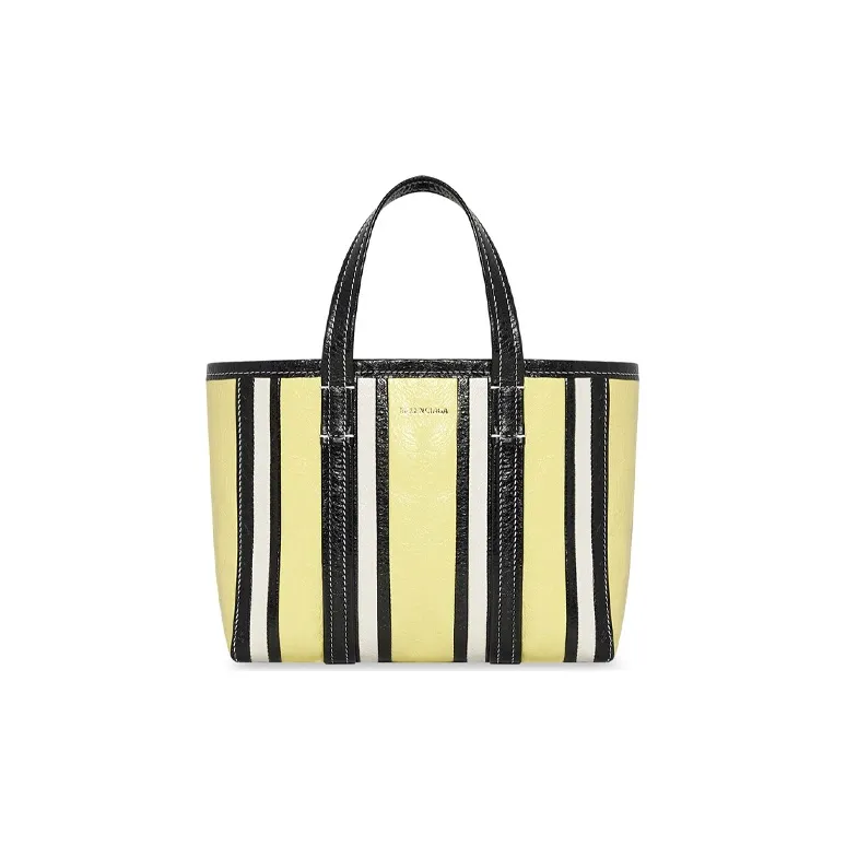Balenciaga Barbes Lambskin Tote Bag Shopping Bag Handbag Shoulder Bag Crossbody Bag Small Size Women's Black/Yellow-0