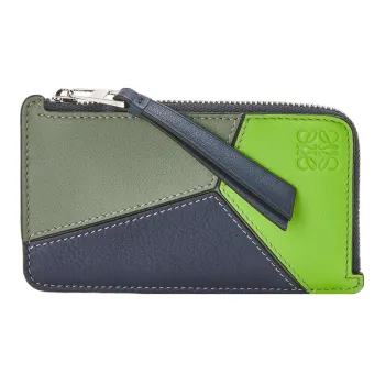 LOEWE Calfskin Card Clip Zero Wallet Men's Multicolor