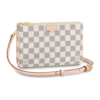 LOUIS VUITTON Cow Leather Handbag Crossbody Bag Shoulder Bag Women's Plaid