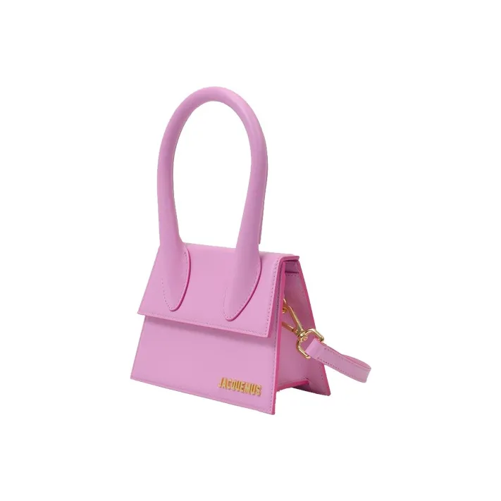 Jacquemus Leather One Shoulder Handbag, Crossbody Bag Trumpets Women's Purple-1
