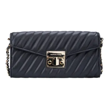 MICHAEL KORS Rose Leather Flap Bag Shoulder Bag Crossbody Bag Women's Black
