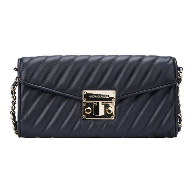 MICHAEL KORS Rose Leather Flap Bag Shoulder Bag Crossbody Bag Women's Black-0