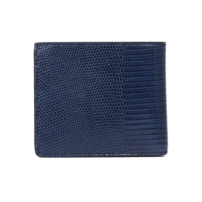 VERSACE Leather Wallet Unisex Dark Blue-1