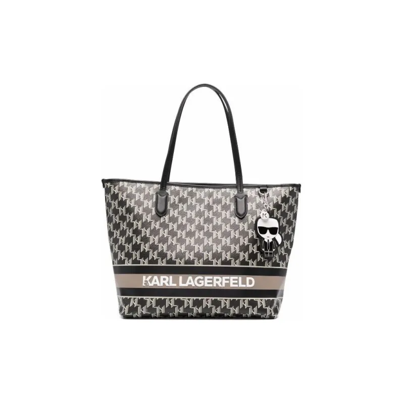 KARL LAGERFELD K/Ikonik Polyurethane Handbag Women's Black-0