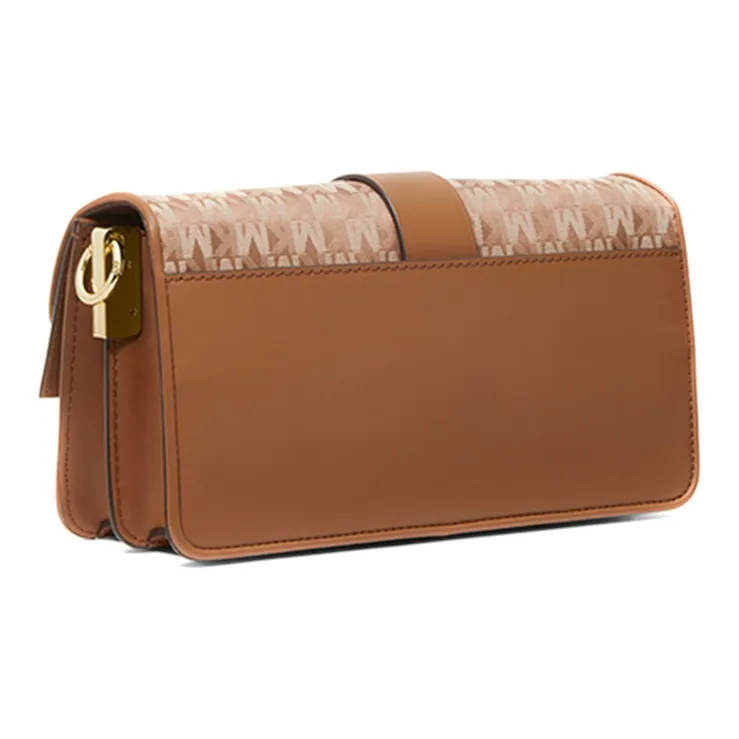 MICHAEL KORS Greenwich Fabric Shoulder Bag, Crossbody Bag Medium Size Women's Acorn Brown-1