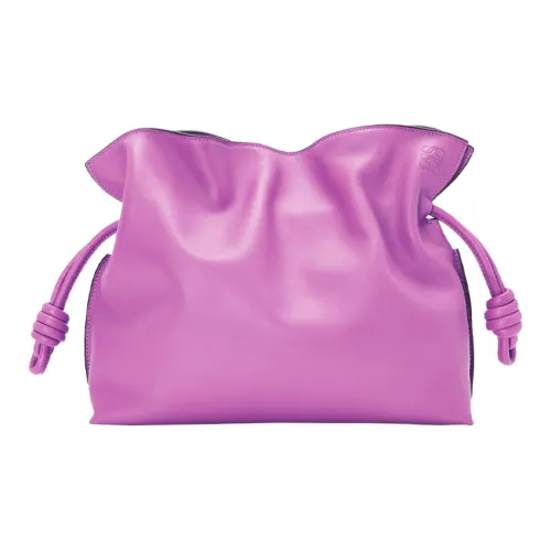 LOEWE Flamenco Clutch In Nappa Calfskin Bright Purple