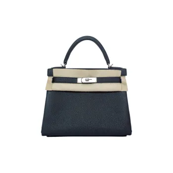 HERMES Kelly Togo Calfskin Kelly Bag Handbags Women's Noir Black