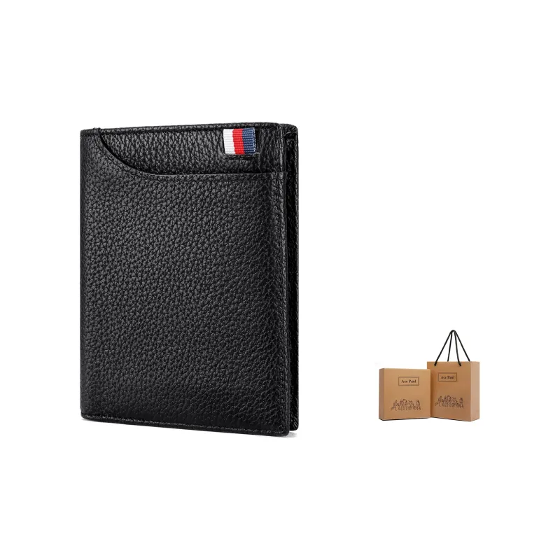 Ace Paul Cow Leather Wallet Men's Black-0